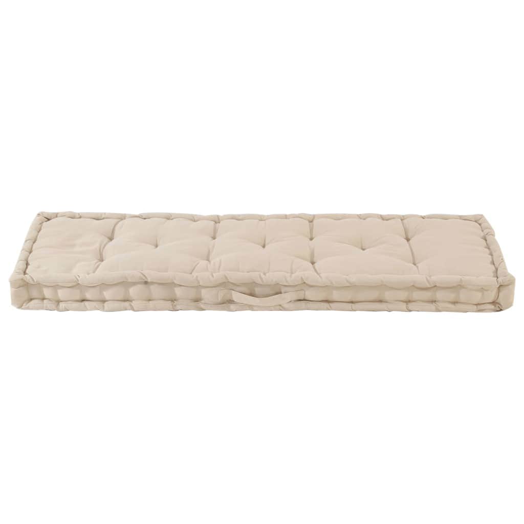 Pallet Floor Cushion Cotton Grey with Grey colour
