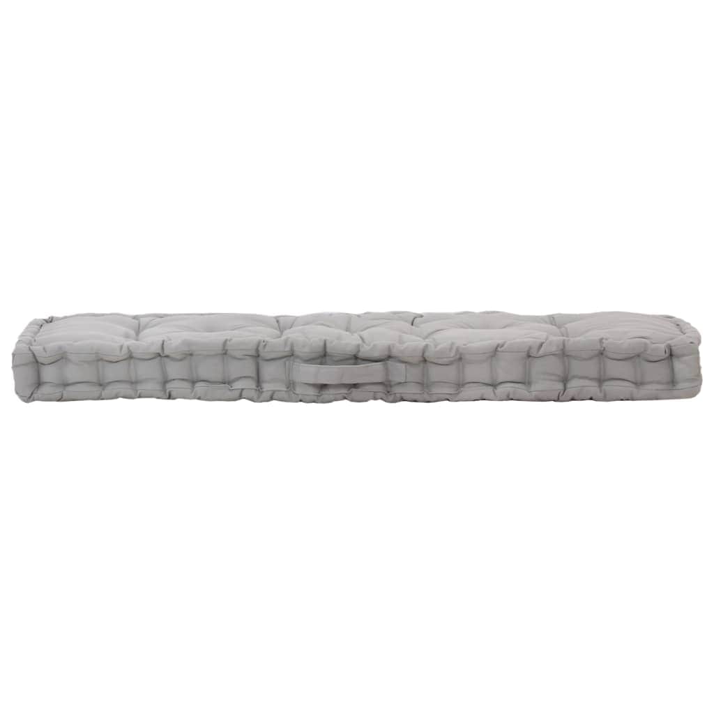 Grey colour - Pallet Floor Cushion Cotton Grey
