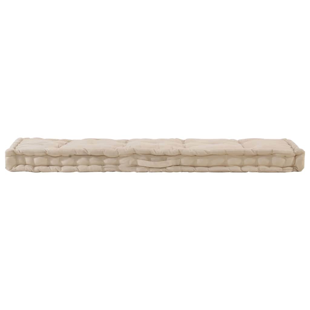 Pallet Floor Cushion Cotton Grey, Grey colour