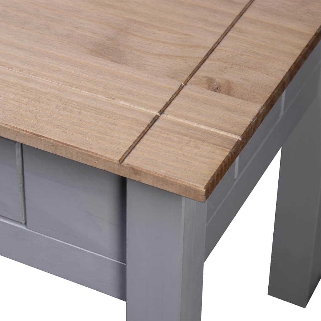 Panama Range Grey Pine Wood Side Table 50.5cm Modern Furniture