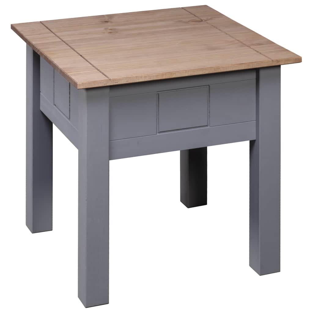 Panama Range Grey Pine Wood Side Table 50.5cm Modern Furniture