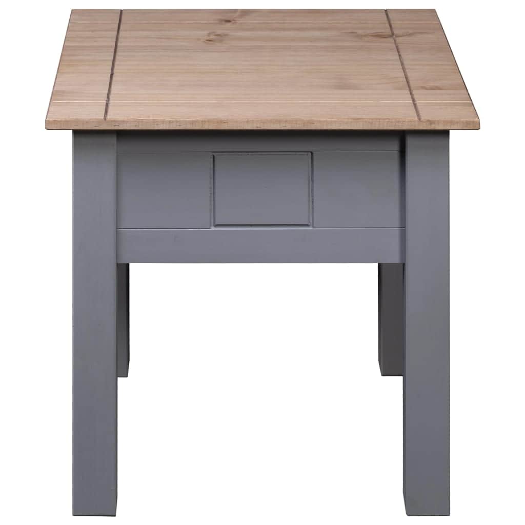Panama Range Grey Pine Wood Side Table 50.5cm Modern Furniture