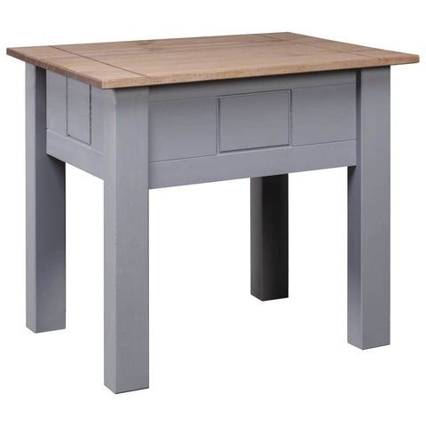 Panama Range Grey Pine Wood Side Table 50.5cm Modern Furniture