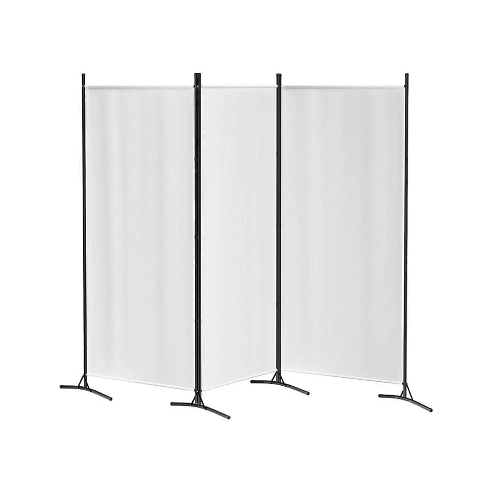 Panel Room Divider Screen Fabric Black/White