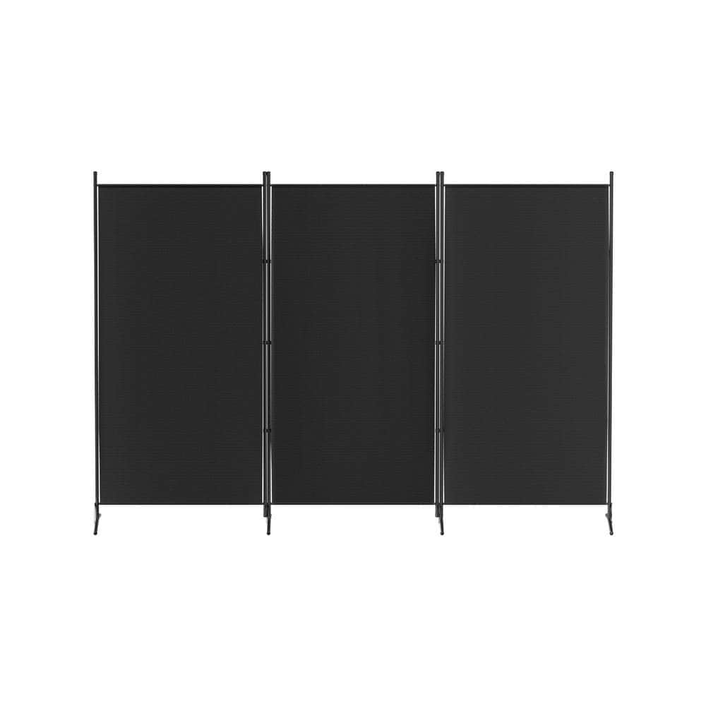 Panel Room Divider Screen Fabric Black/White