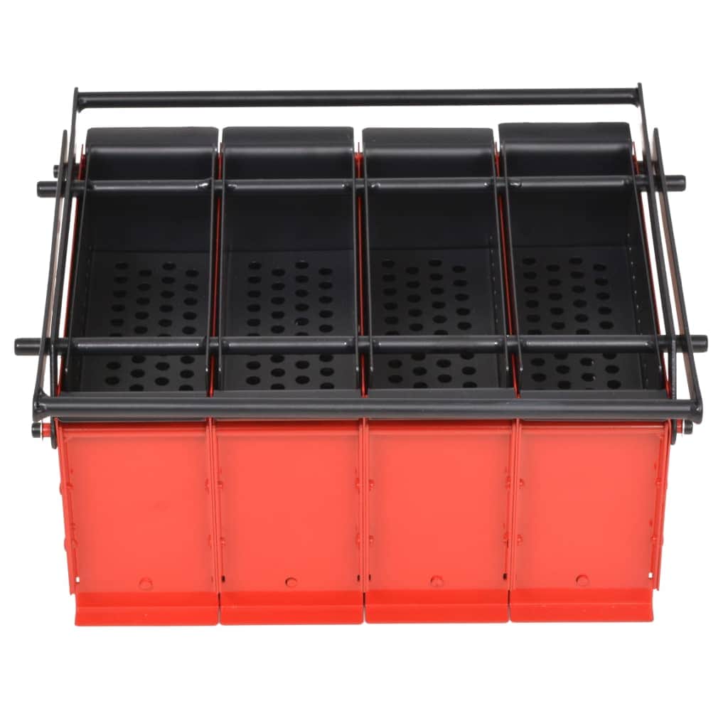 Paper Log Briquette Maker Steel Black and Red