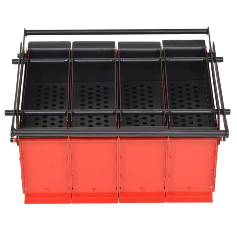 Paper Log Briquette Maker Steel Black and Red