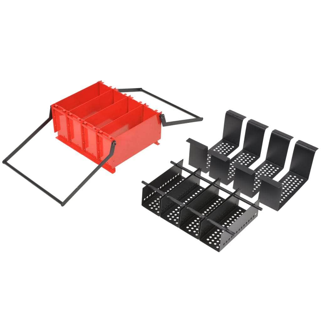 Paper Log Briquette Maker Steel Black and Red