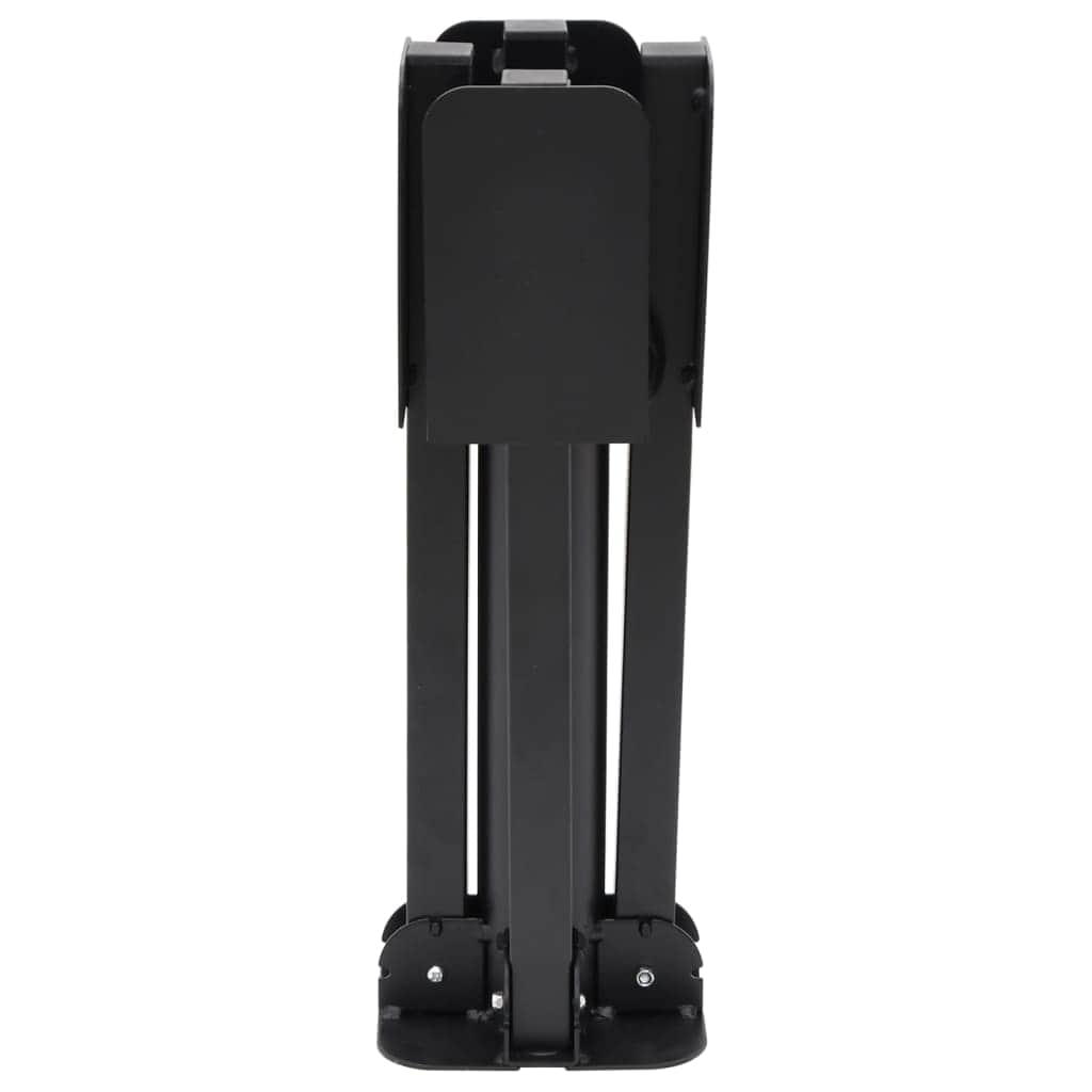 Parasol Base Foldable Pole Glossy Black Steel