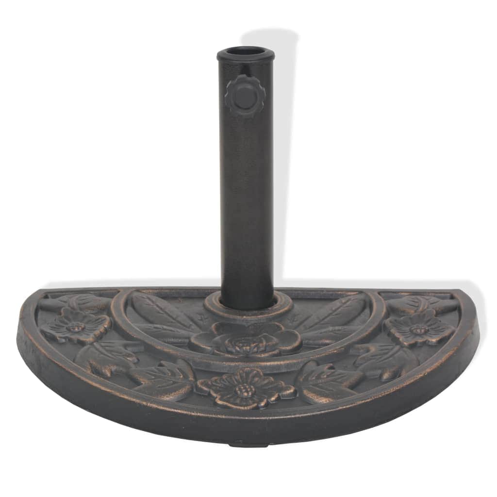 Parasol Base Resin Half Round Bronze 9 kg - Simple deals