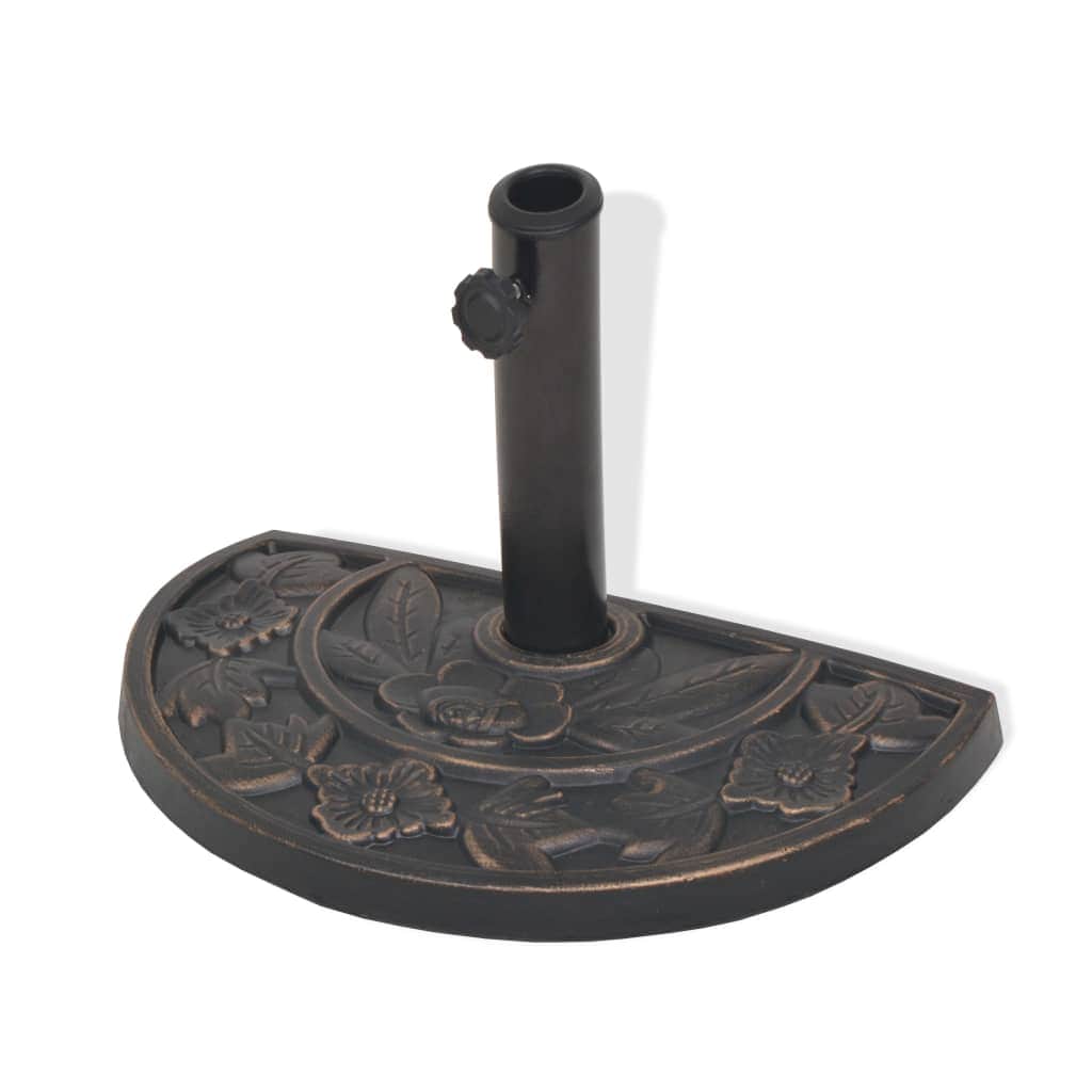 Parasol Base Resin Half Round Bronze 9 kg - Simple deals