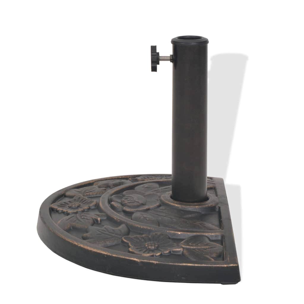Parasol Base Resin Half Round Bronze 9 kg - Simple deals