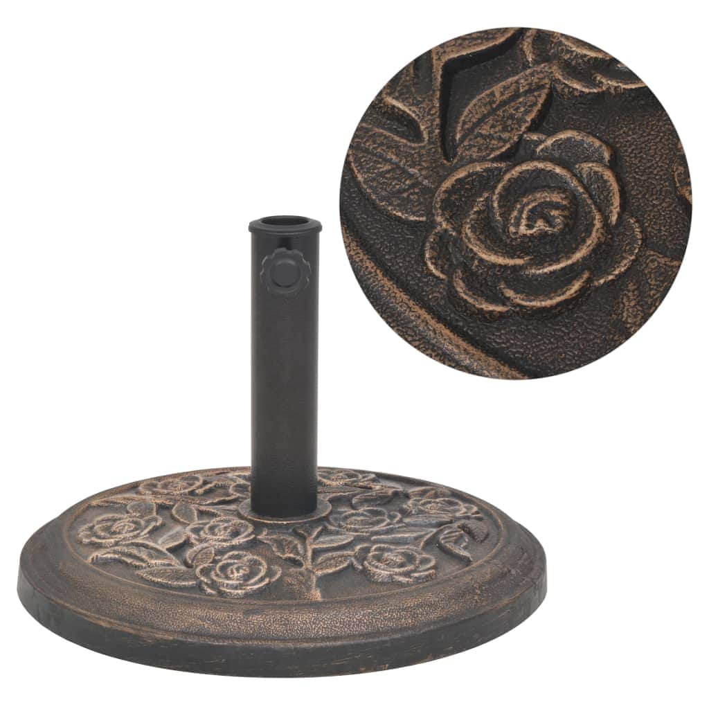 Parasol Base Resin Round Bronze 9 kg - Simple deals
