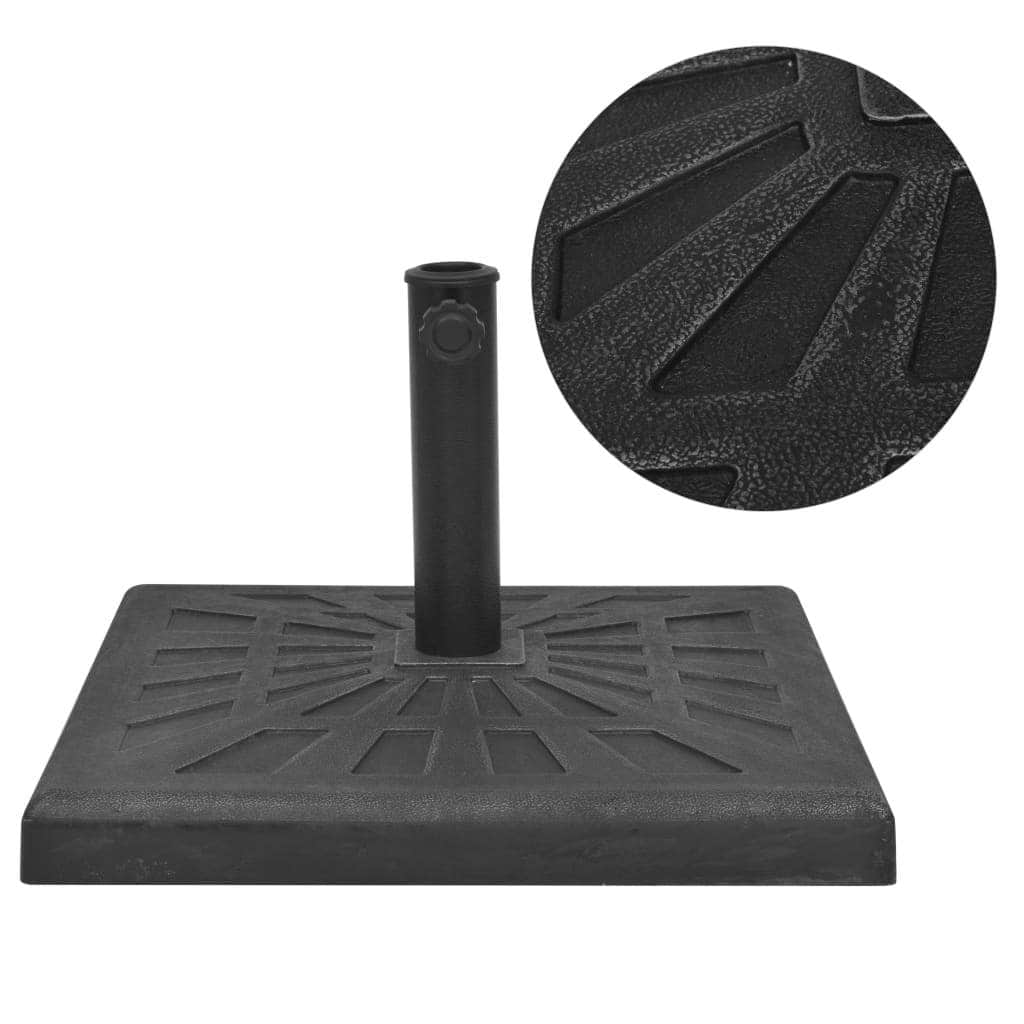 Parasol Base Resin Square Black 12 kg - Simple deals