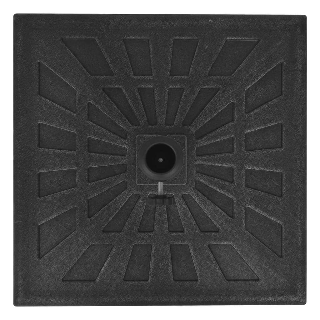 Parasol Base Resin Square Black 12 kg - Simple deals