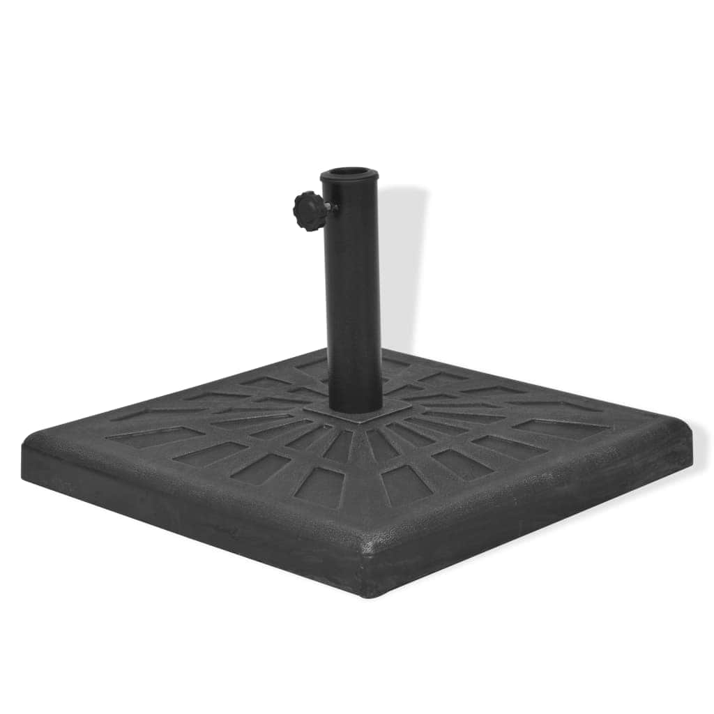 Parasol Base Resin Square Black 19 kg - Simple deals