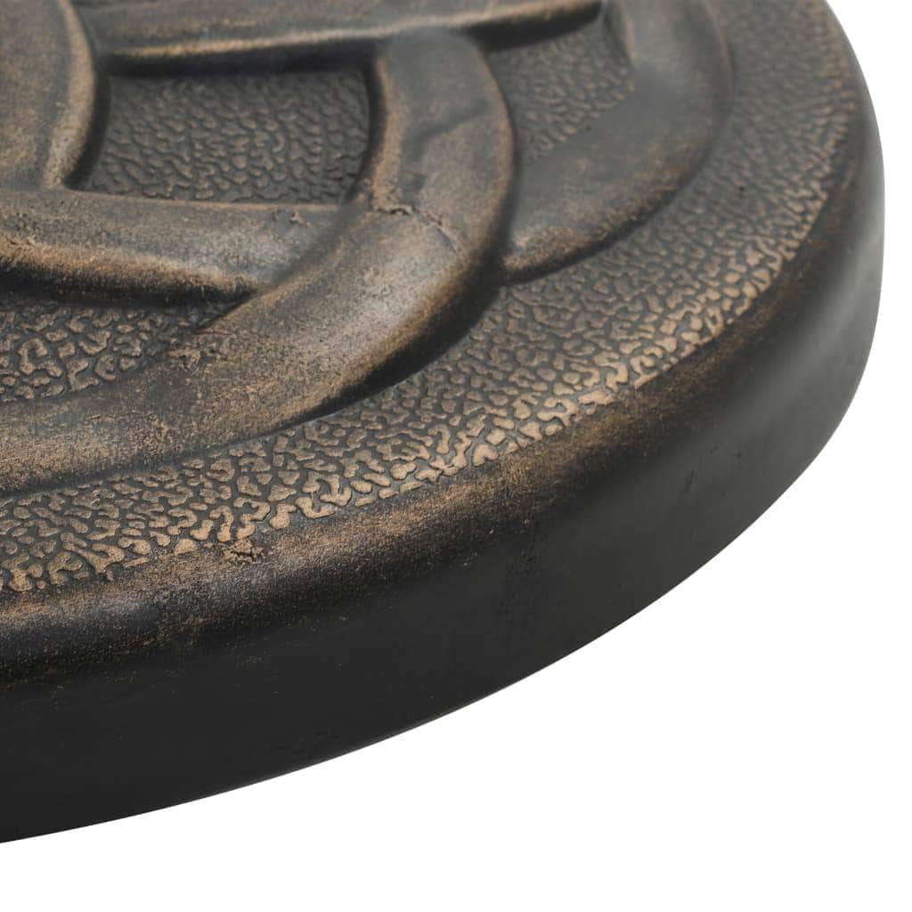 Parasol Base Round Polyresin 19 kg Bronze - Simple deals