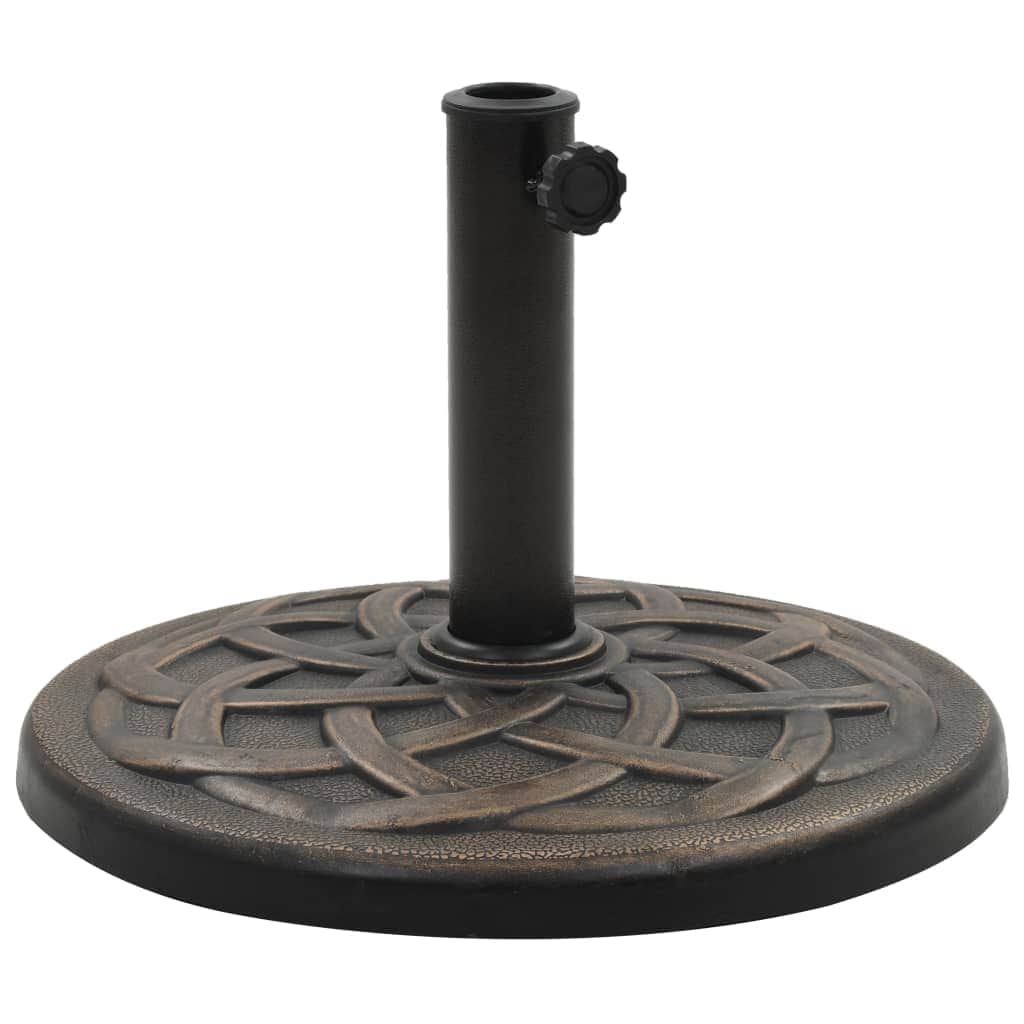 Parasol Base Round Polyresin 19 kg Bronze - Simple deals