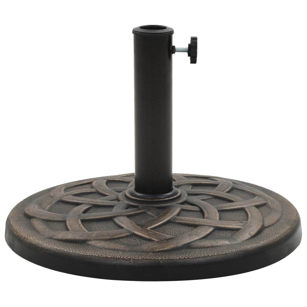 Parasol Base Round Polyresin 19 kg Bronze - Simple deals