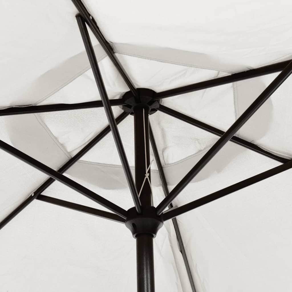 Parasol Sand White 3m Steel Pole - Simple deals