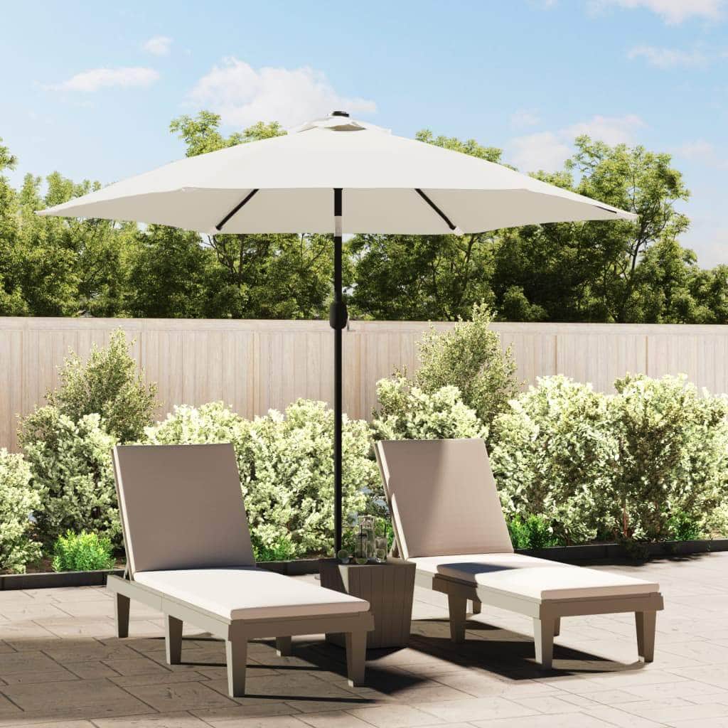 Parasol Sand White 3m Steel Pole - Simple deals