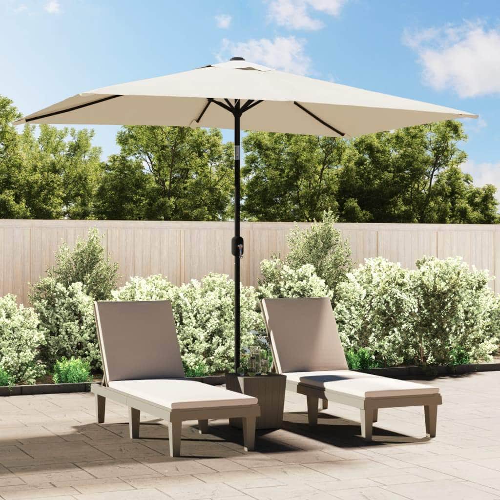 Parasol Sand White Rectangular - Simple deals