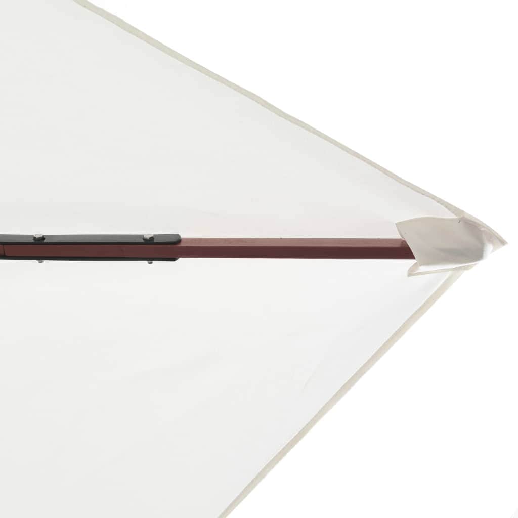 Parasol Wooden Pole Cream White - Simple deals
