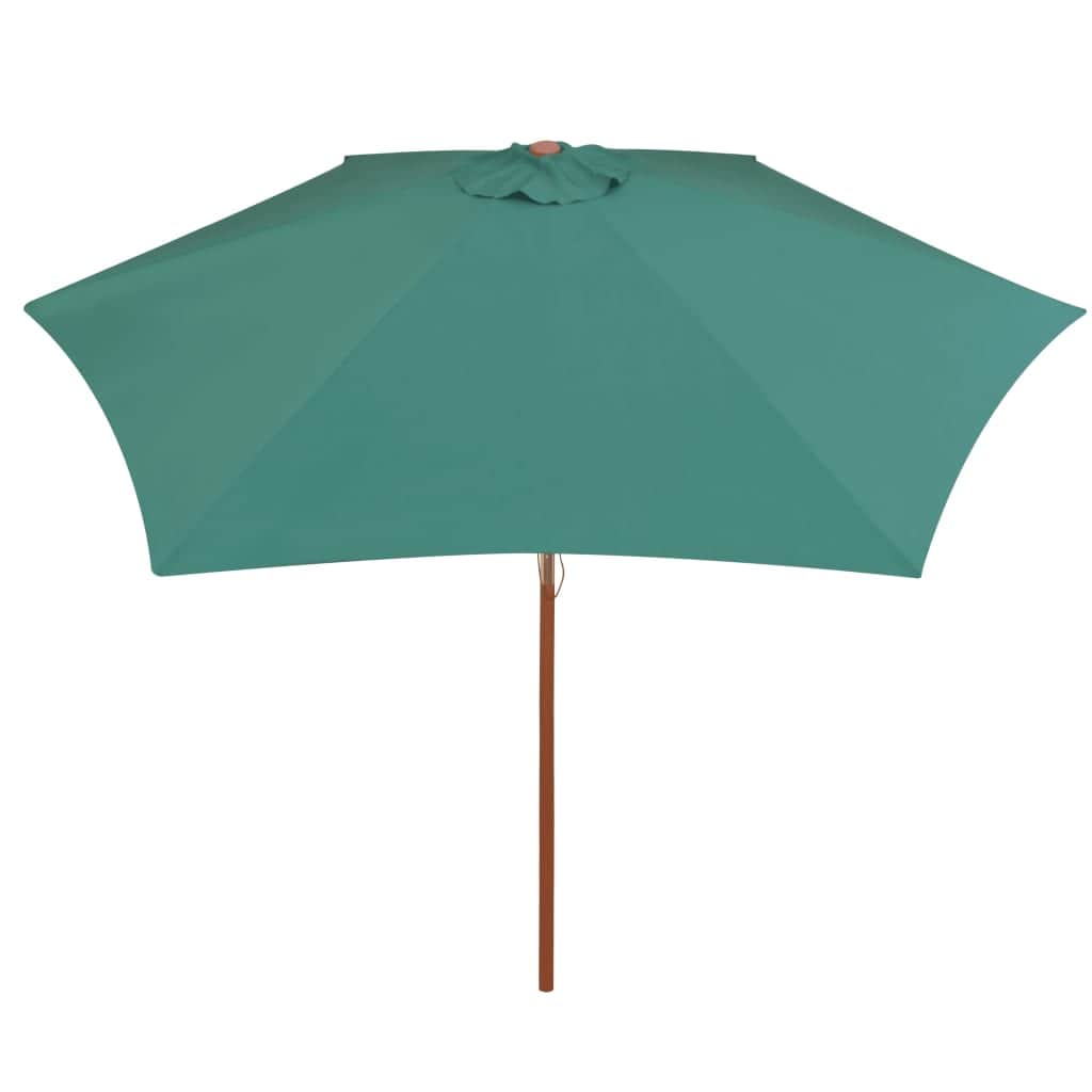 Parasol  Wooden Pole Green
