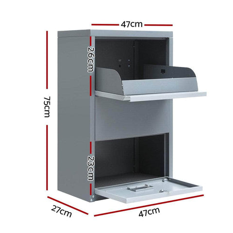 Parcel Letterbox Drop Box Package Grey
