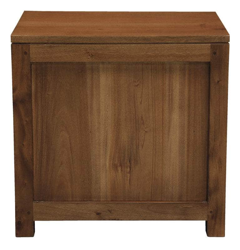 Paris 1 Drawer Solid Mahogany Timber Lamp Table (Light Pecan)