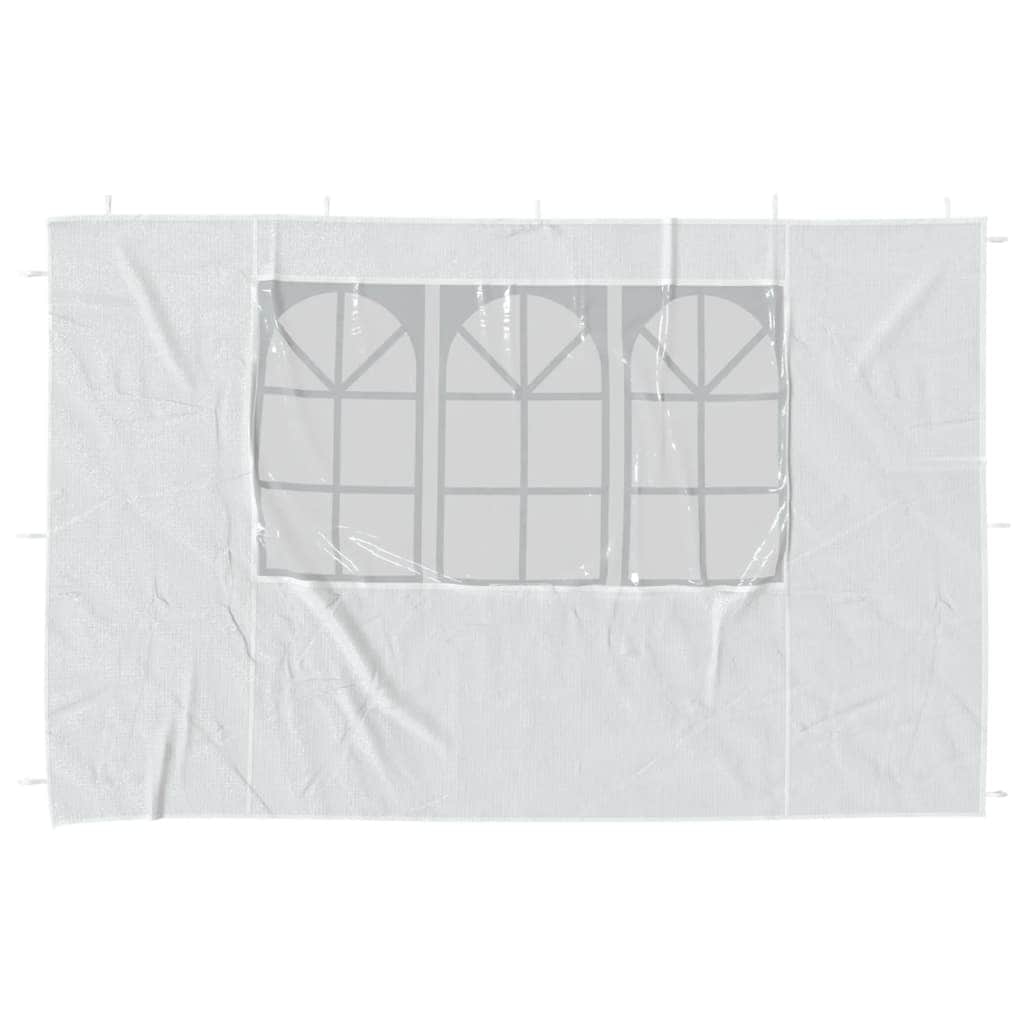 Party Tent Sidewall 2 pcs with Window PE White