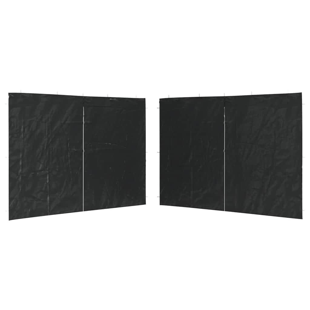 Party Tent Sidewall 2 pcs with Zipper PE Anthracite - Simple deals