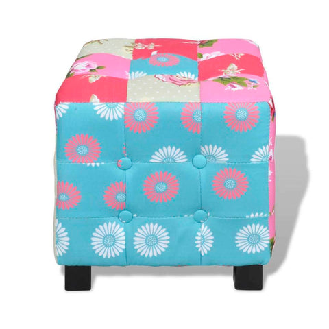 Patchwork Foot Stool Hocker Pastoralism Style Quality