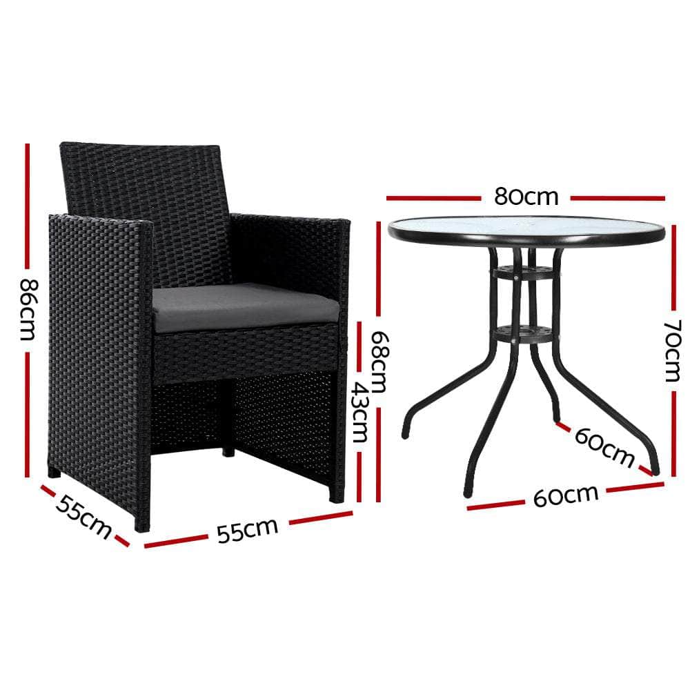 Patio Furniture Dining Chairs Table Patio Setting Bistro Set Wicker Tea Coffee Cafe Bar Set