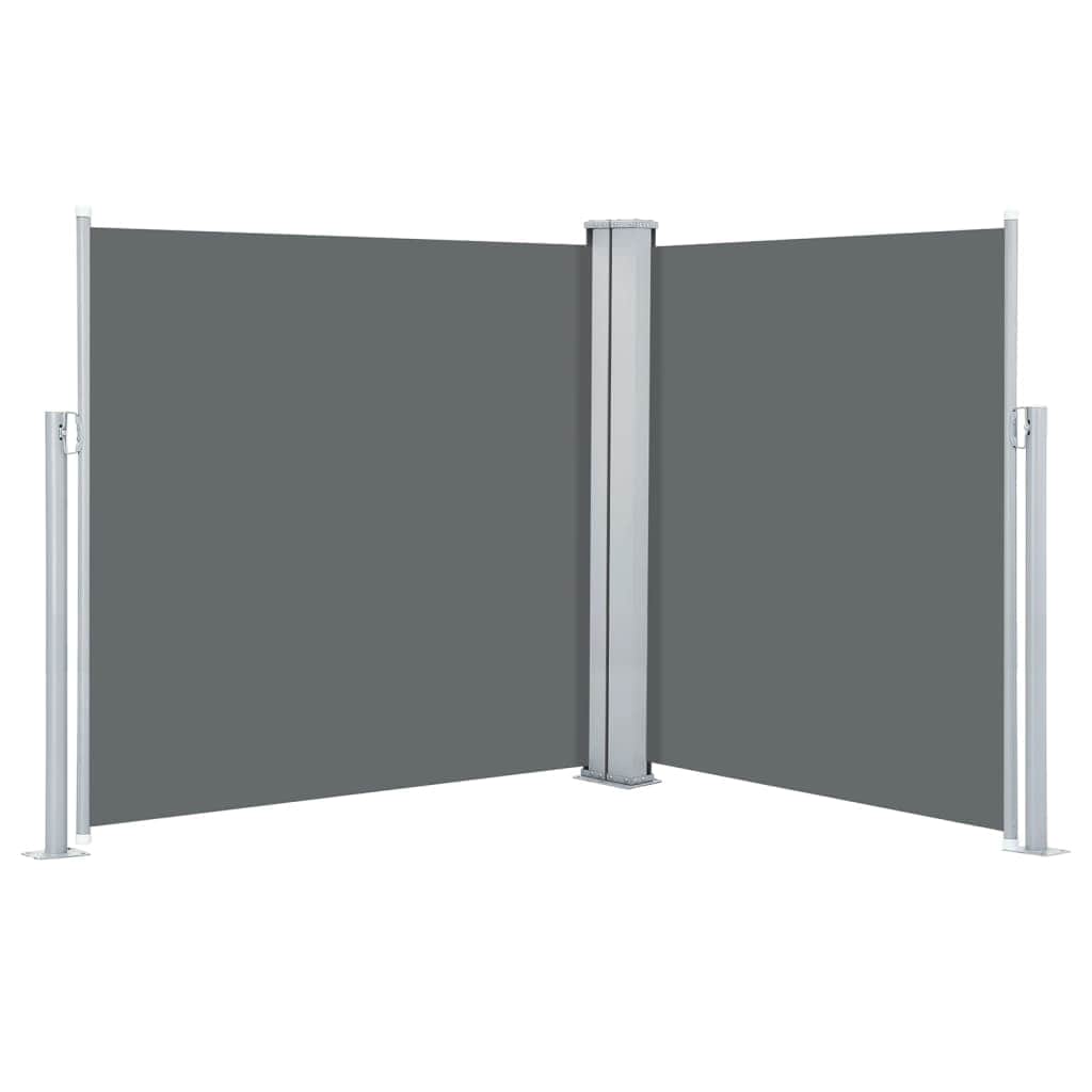 Patio Retractable Double Side Awning Anthracite