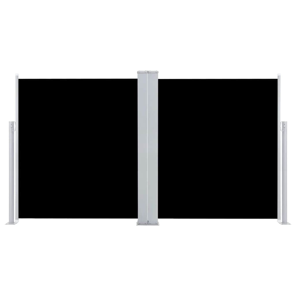 Patio Retractable Double Side Awning Black