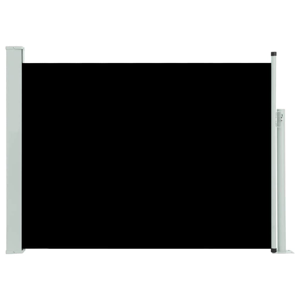 Black colour - Patio Retractable Side Awning / Black