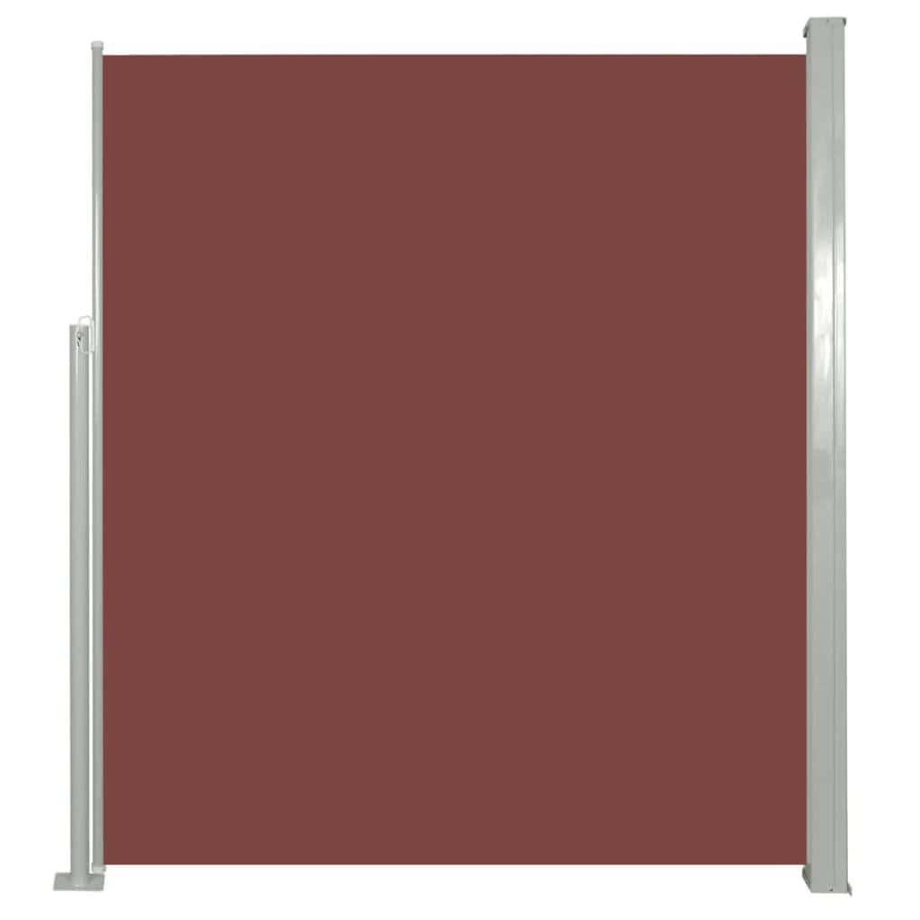 Patio Retractable Side Awning Brown - Simple deals