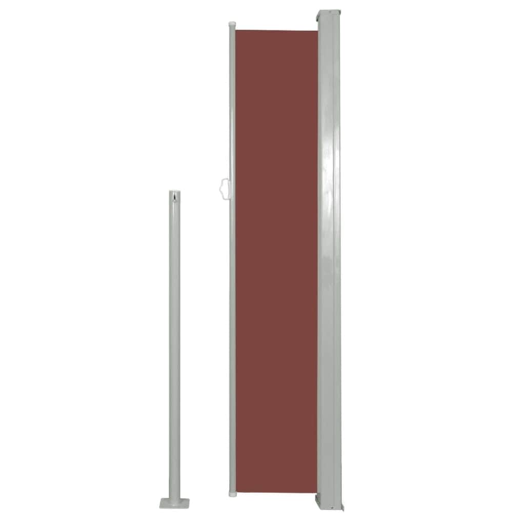 Patio Retractable Side Awning Brown - Simple deals