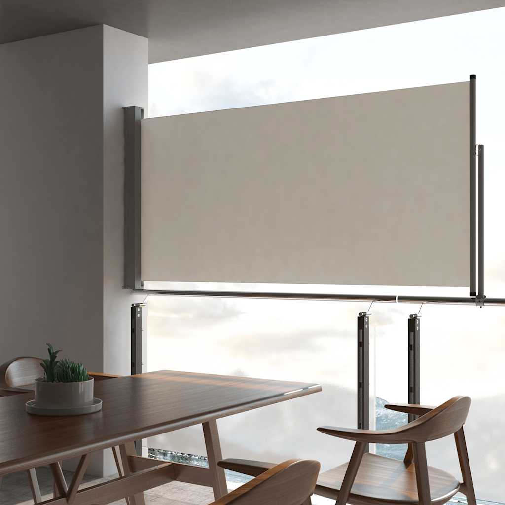 Patio Retractable Side Awning Cream - Simple deals