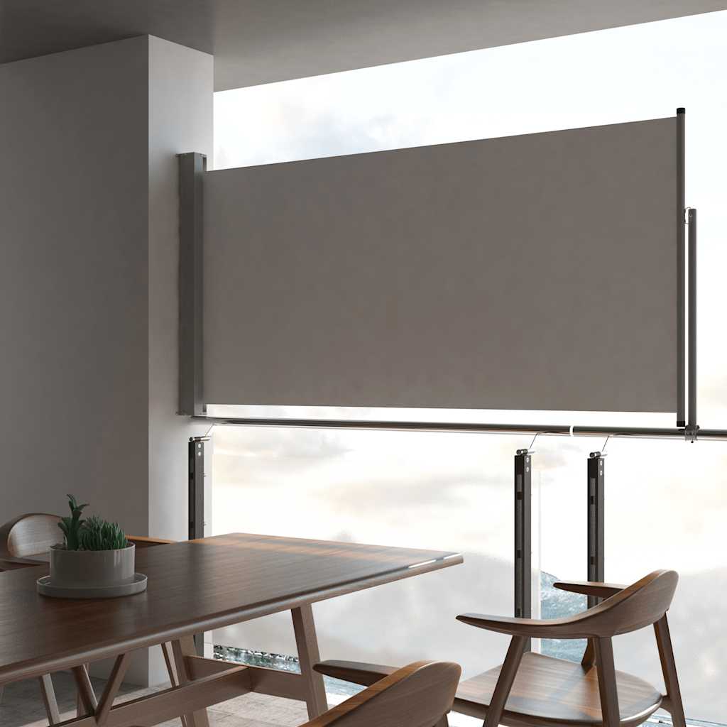 Patio Retractable Side Awning - Grey - Simple deals