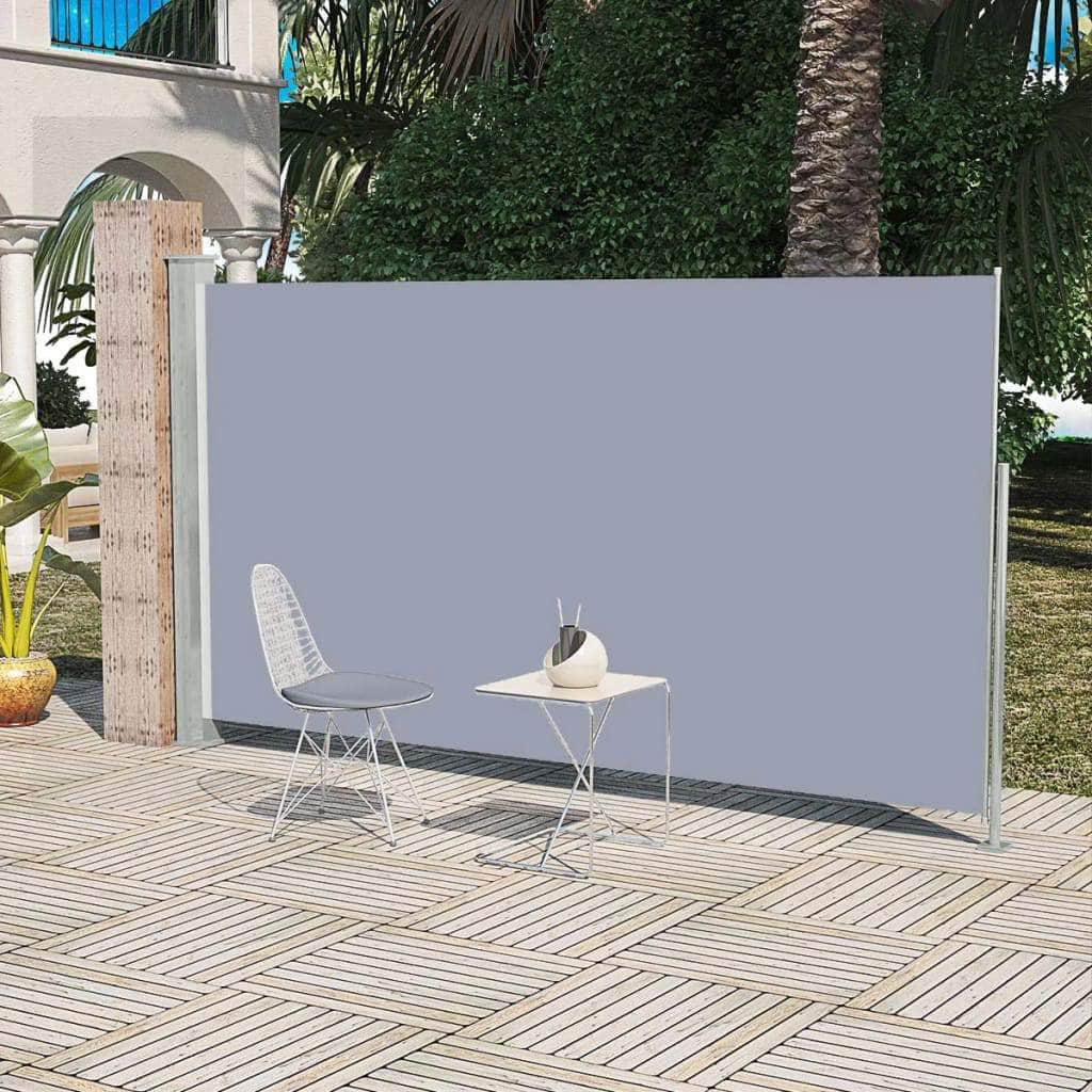 Patio Retractable Side Awning Grey - Simple deals