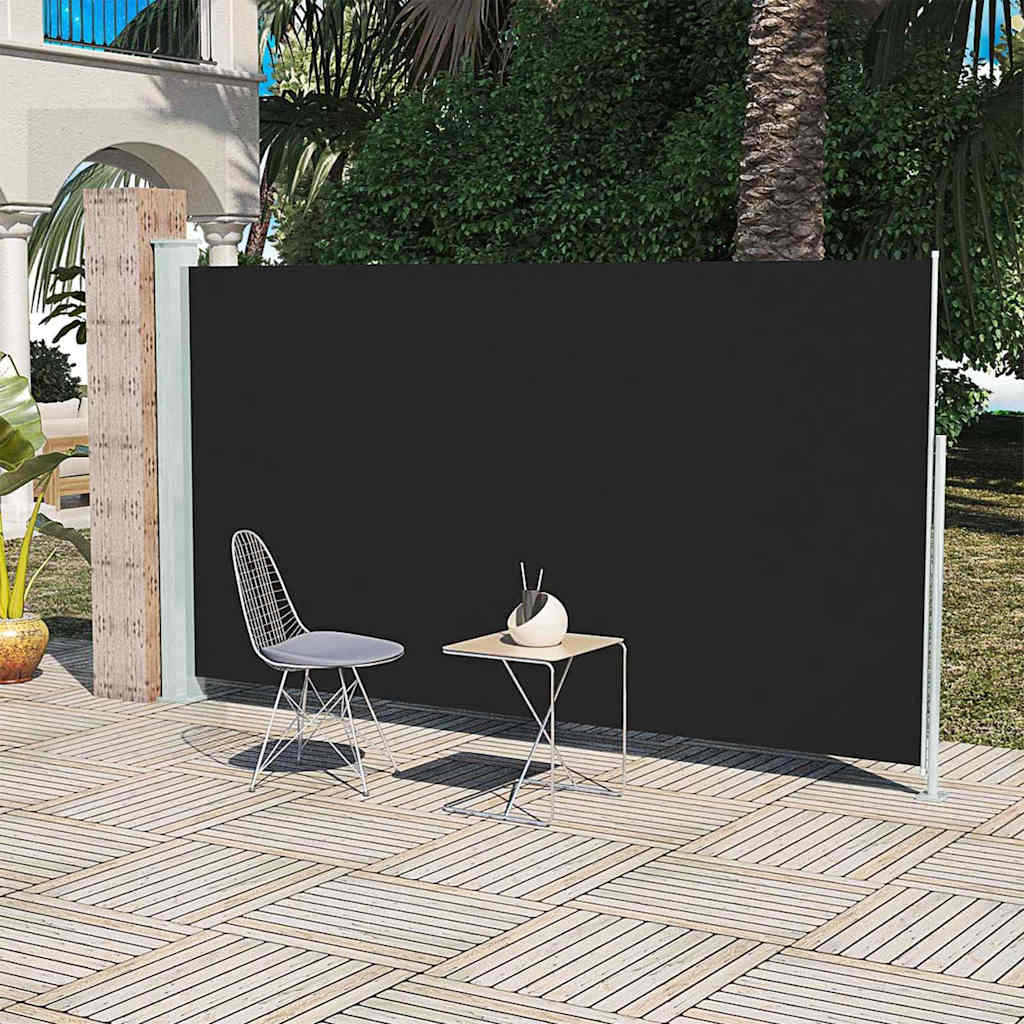 Patio Terrace Side awning - Black - Simple deals