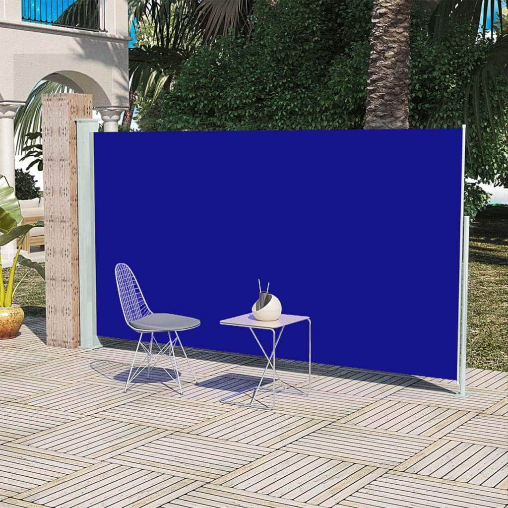 Patio Terrace Side Awning Blue - Simple deals