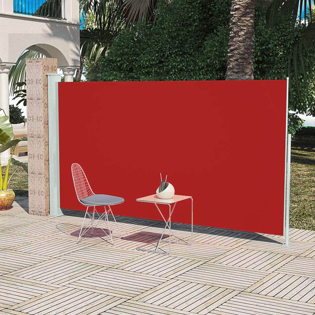 Patio Terrace Side Awning Red - Simple deals