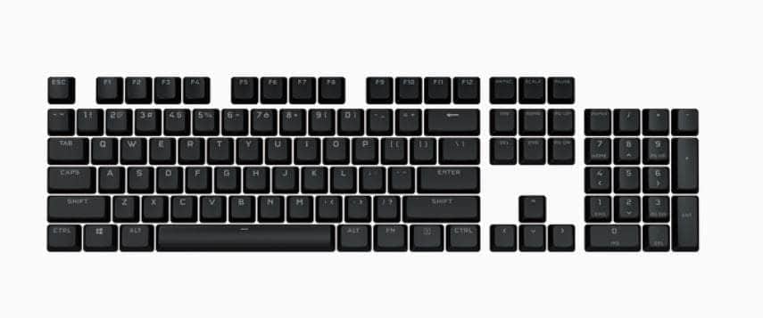 Pbt Double-Shot Pro Keycaps - Onyx Black Keyboard