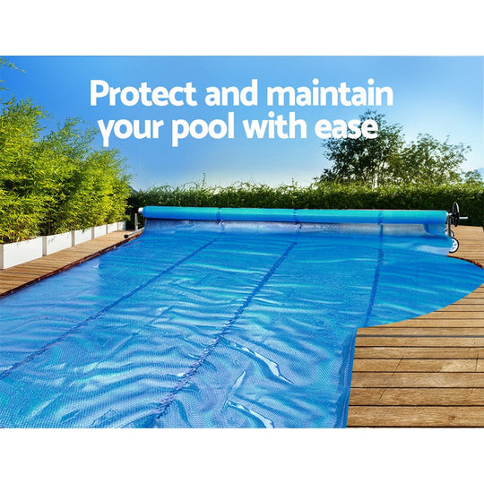Aquabuddy Swimming Pool Cover Roller Reel Adjustable Solar Thermal Blanket - Pool Covers & Accessories