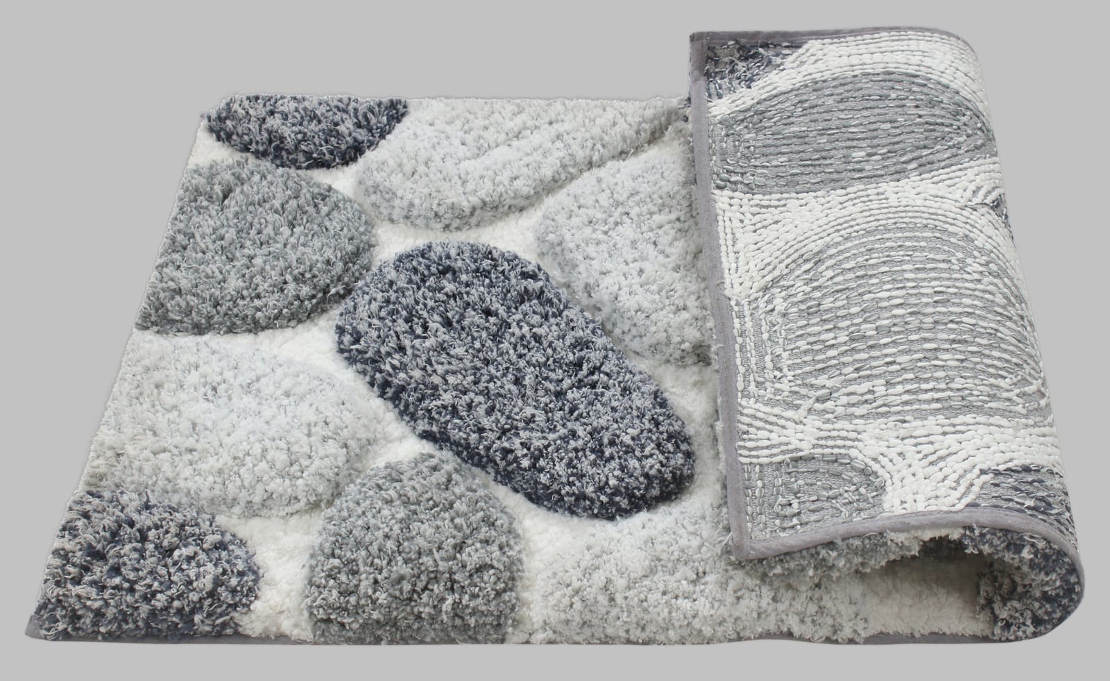 Pebble 3D Design Tufted Soft Pile Bathmat - 50X80 | Floor Rugs - photo 6