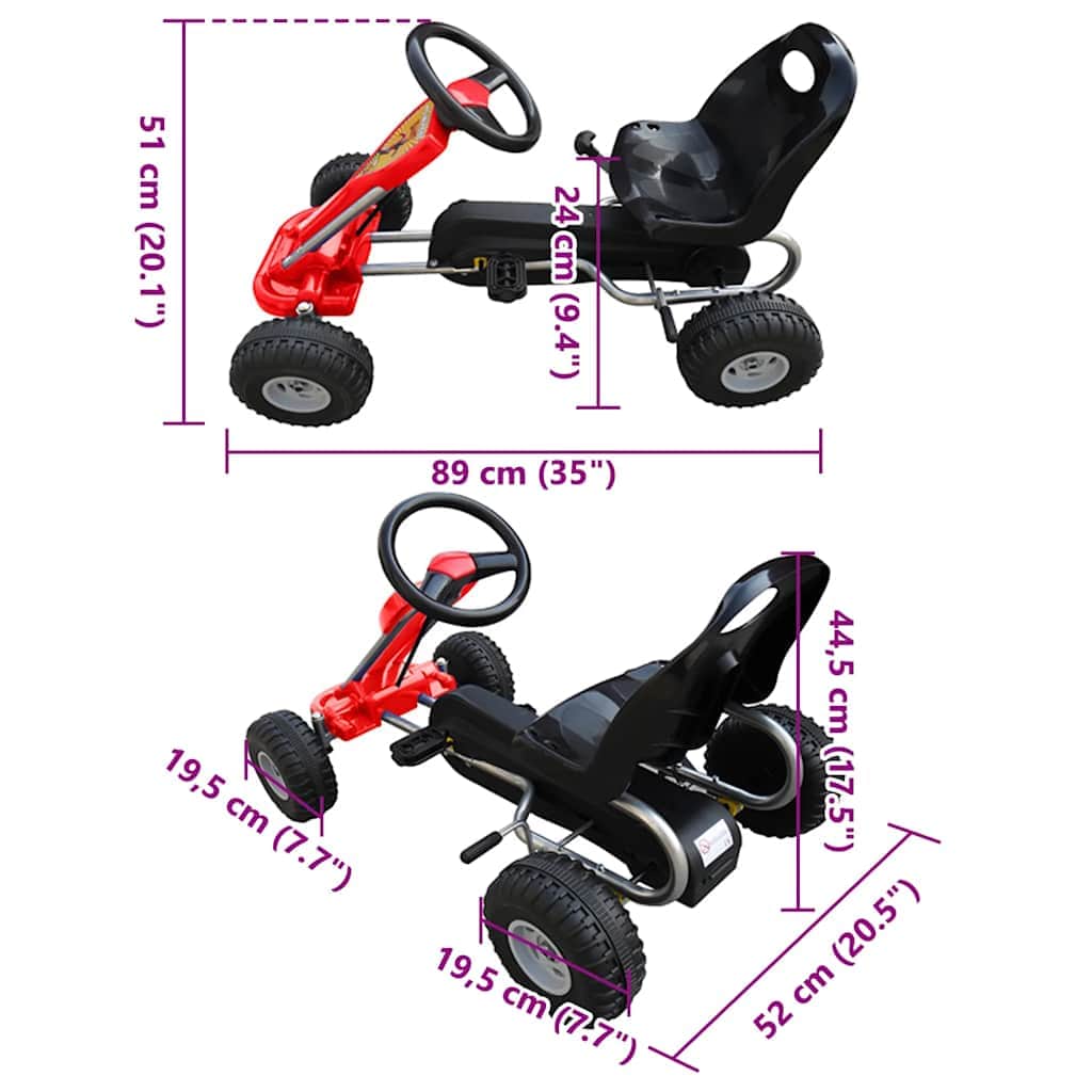 Pedal Go Kart Red | Push & Pedal Riding Vehicles