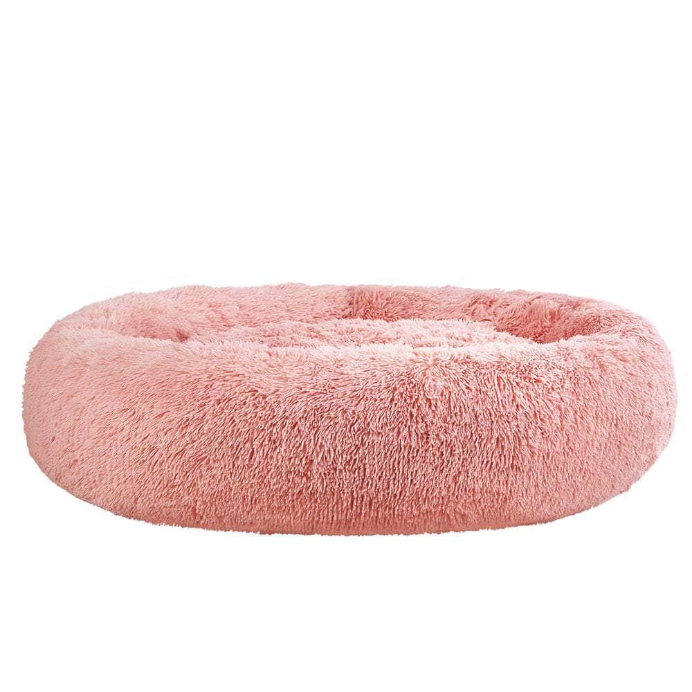 Pet Bed Dog Cat 110Cm Calming Extra Large Soft Plush Pink